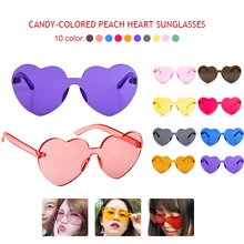 Fashion Retro Love Heart Rimless Sunglasses Women Luxury Brand Designer Sun glasses Eyewear Candy Color UV400 Fashion Retro Love Heart Rimless Sunglasses Women Luxury Brand Designer Sun glasses Eyewear Candy Color UV400
