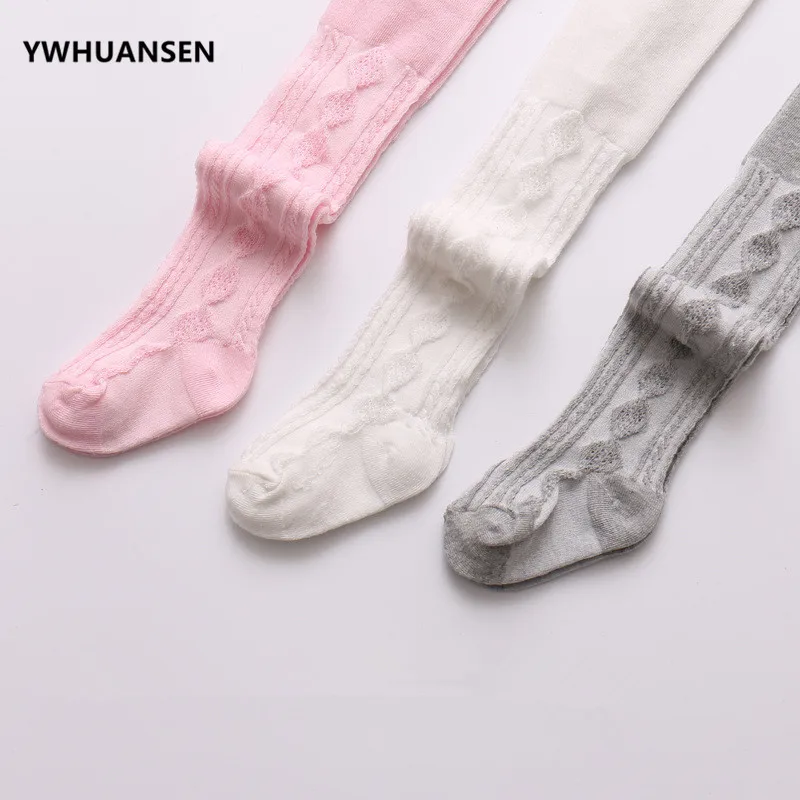 Kids Pantyhose Toddler Tights 0-6 Yrs Spring Summer Autumn Baby Girls Mesh Cable Knit Cotton Breathable