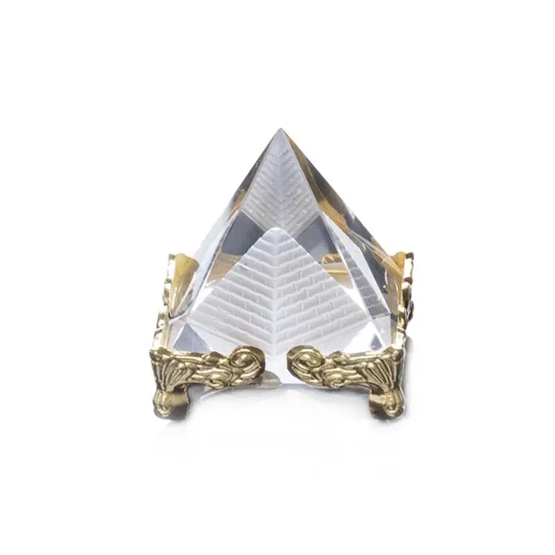 Newest K9 AAA Quartz Crystal Glass Pyramid Carved pyramid  Egypt Egyptian Crystal Pyramid  Crystal Wipes Home Decor #BO