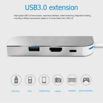 

4K HDMI Type C Adapter for Nintend Switch Charging USB 3.0 Portable Dock Converter For NS