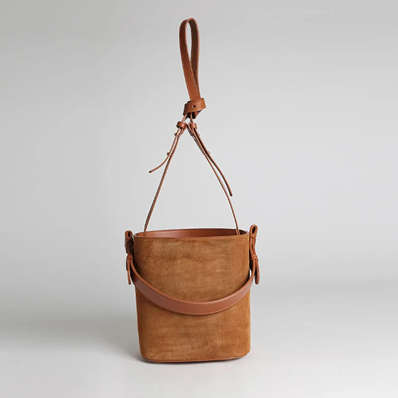 

[Super Seabob] 2019 Spring Woman New Solid Color Single Strap Bucket Large Capacity PU Leather Shoulder Bag All Match DA089