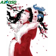 AZQSD, масляная краска, Женская краска, по номерам, рисунок, краска, сделай сам, Классическая краска, холст, картина, ручная краска, ed, современная, K147