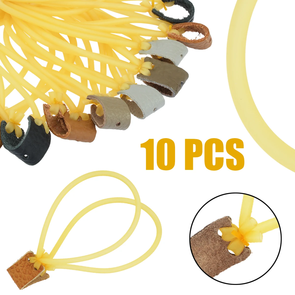 

10Pcs Rubber Elastic Bungee Band Durable High Quality For Slingshot Hunting Sling Outdoor Travel Kits
