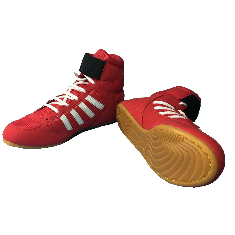 Professional Boxing Wrestling Shoes Rubber Outsole Breathable Combat Sneakers Lace-up training fighting boots Plus Size 30-46 FT