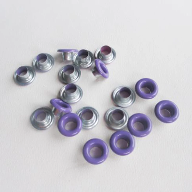 

100x 4mm Painted Metal Eyelet Button Rivets Grommet For DIY Canvas Shoes Cloth