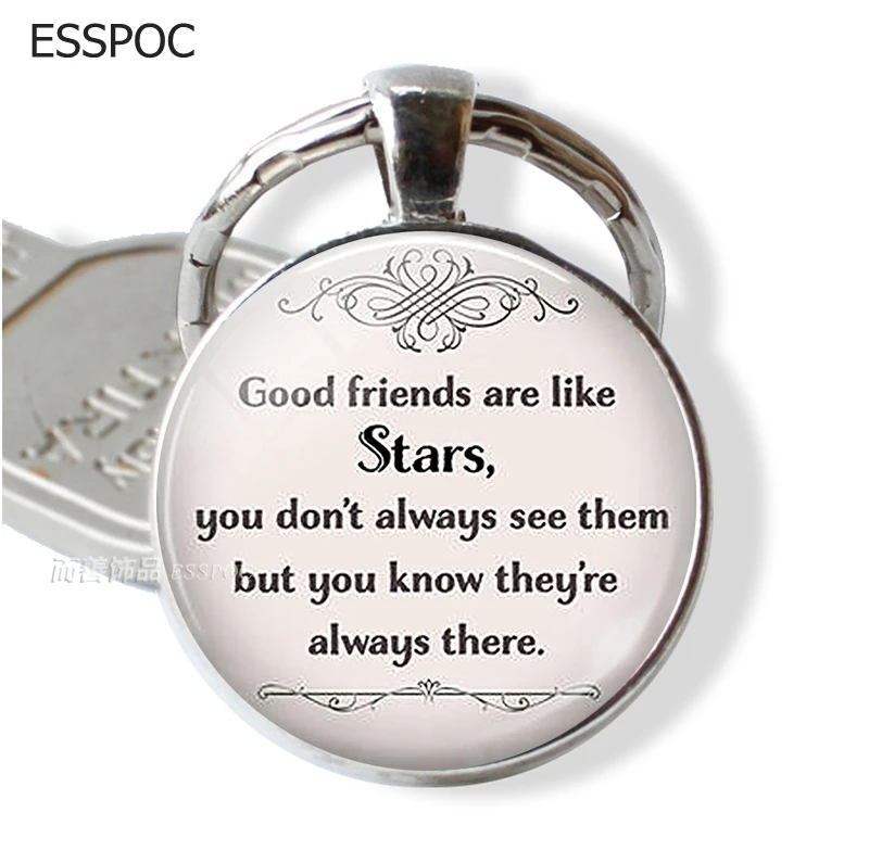 

Good Friends Are Like Stars Friendship Jewelry Best Friend Keychain Key Chain Keyfob Friendship Gift
