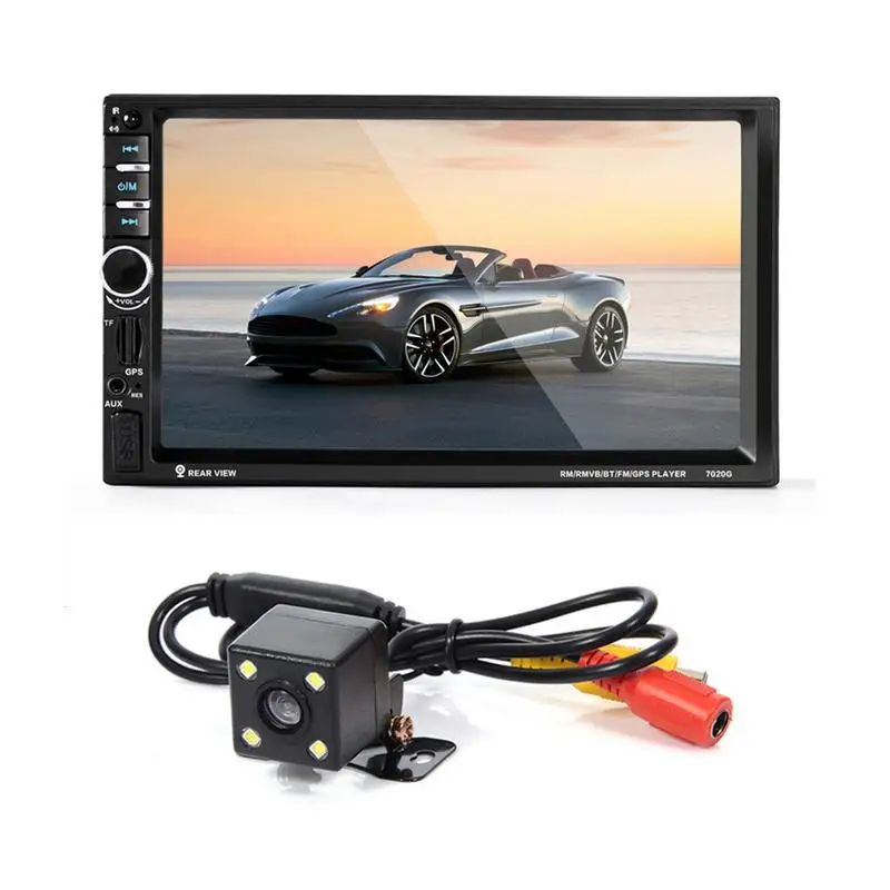 

7-inch Car Bluetooth MP5 Player Car GPS Navigation Car FM Radio Video Player with LED Rear View Camera Car Audio U Flash