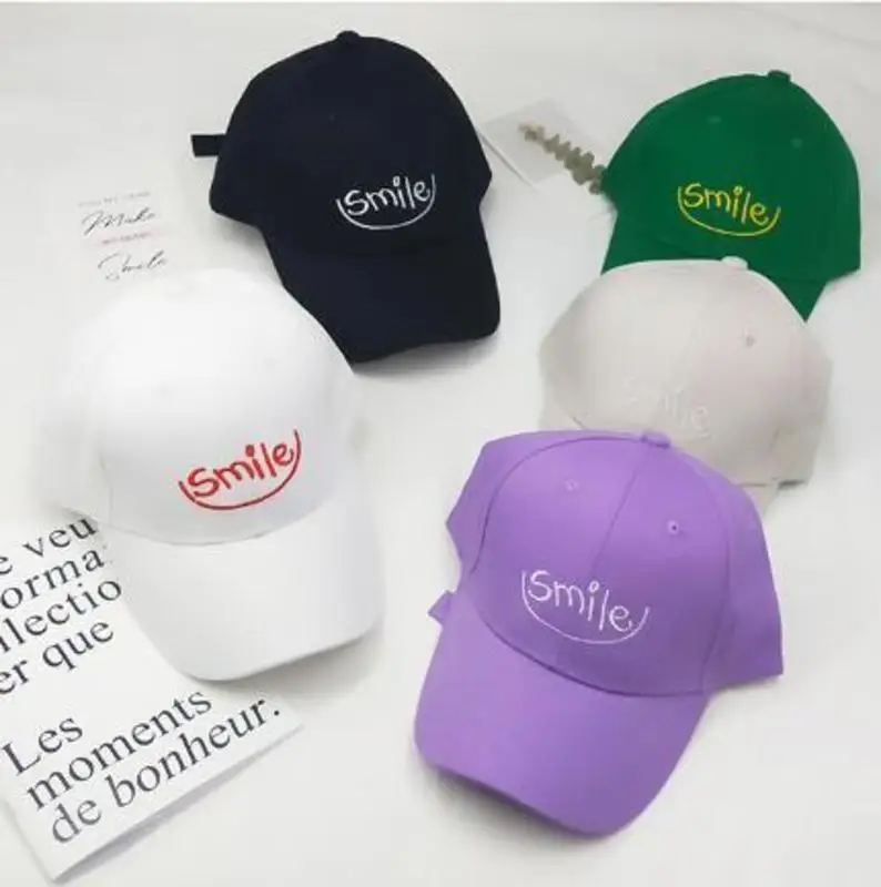 Smile Girl 2019 Hot Women Cap Casquette Homme Men Hat Unisex Casquette Cap Hats Streetwear Casual Brand Cotton