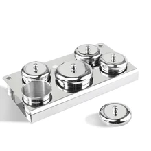 5 шт./компл. ногтей оборудование мини Сталь украшения из акрила ногти Советы Кубок Dappen Профессиональный маникюр инструмент для жидкая пудра