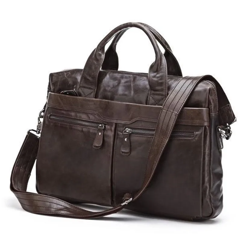 Модный портфель, мужской портфель из натуральной кожи, деловая сумка, кожаный мужской портфель для ноутбука, Офисная сумка, мужская сумка через плечо, сумка-мессенджер