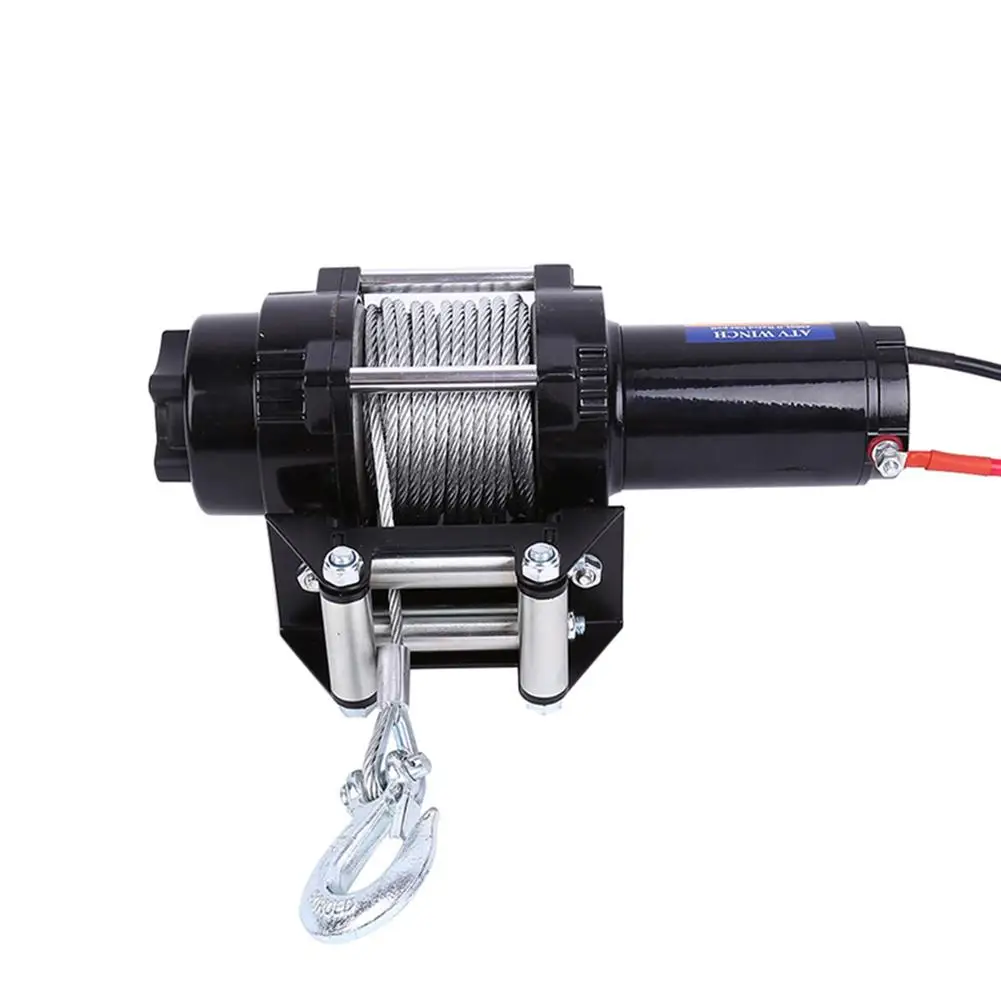 

Electric 4000lb WINCH 12V Steel Cable Winch Quad Bike ATV Boat Winch