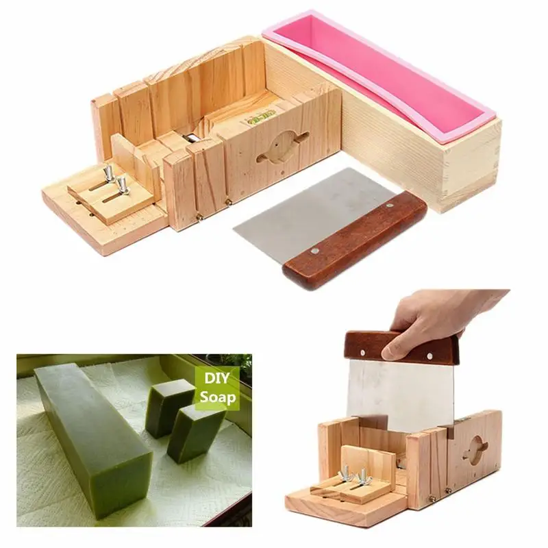 Набор инструментов для мыла ручной работы, нож для мыла и деревянная коробка для силиконовой формы и лезвие для мыла из нержавеющей стали 304