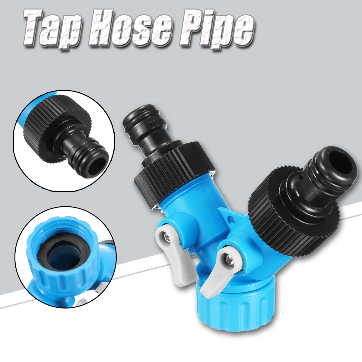 3/4 Inch Garden Hoses Pipes Spliters 2 Way Connector Y Type Adaptor ABS