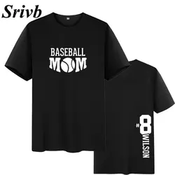 Srivb бейсбол мама письмо для женщин футболка с изображением Tumblr плюс размеры Hipster Повседневная футболка новинки для свободные