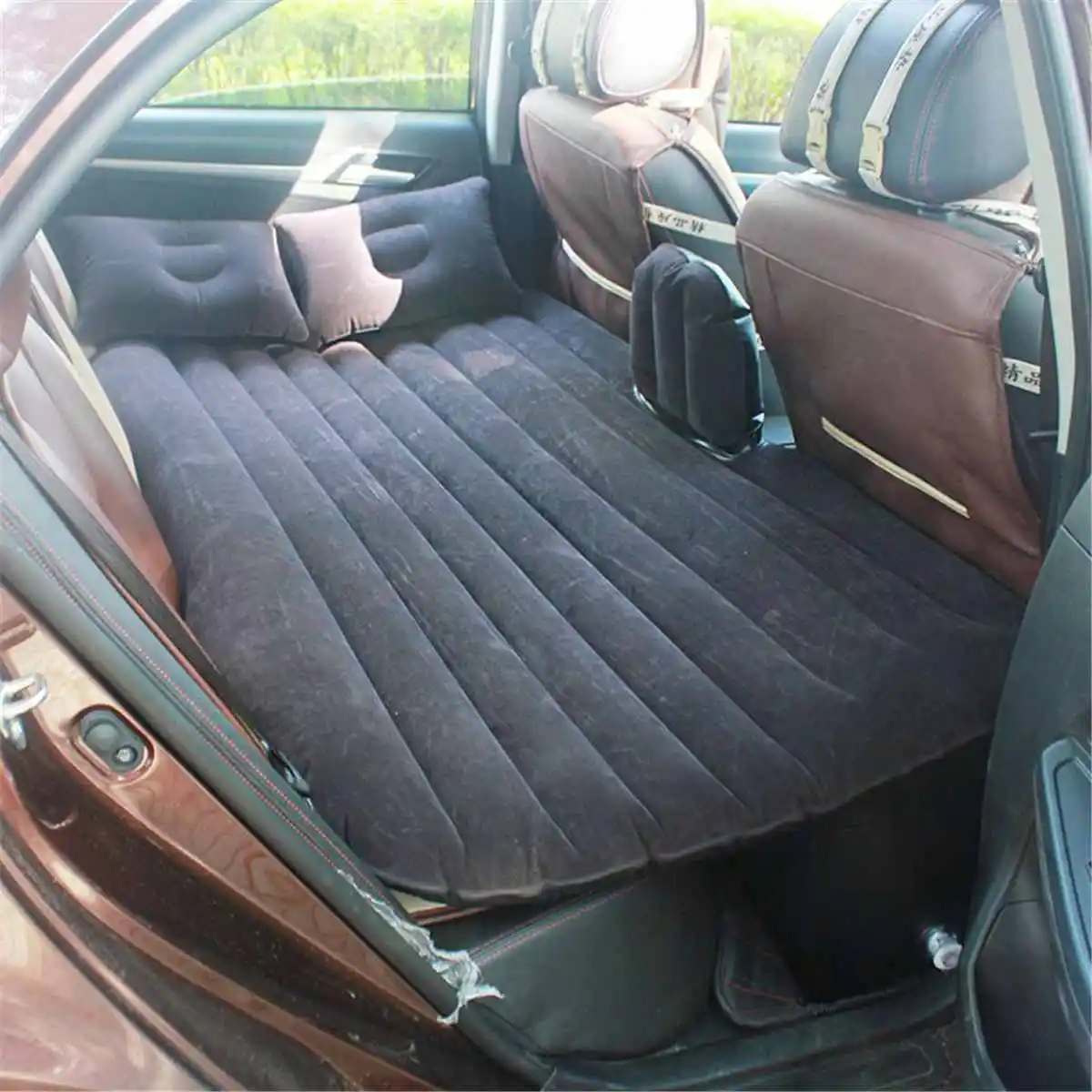 

Car Back Seat Cover Car Air Mattress Travel Bed Inflatable Mattress Air Bed Inflatable Car Bed With Electric Pump 2 Colors