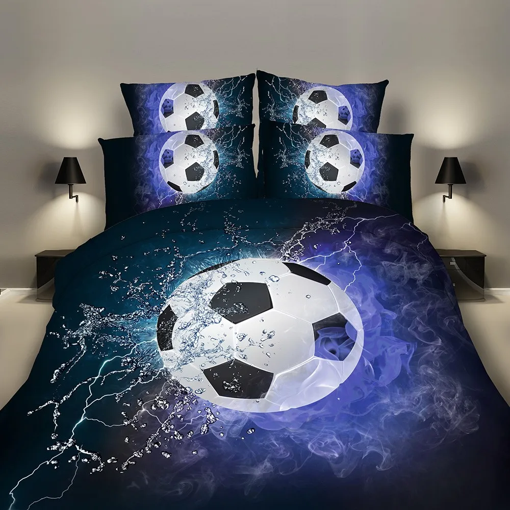 

Bedding Sets 2/3pcs 3D Duvet Cover Bed Sheet Pillow Cases Size EU/CN/US Queen King Blue Football outbreaks30