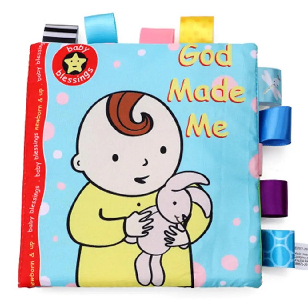 Мультфильм шаблон этикетка Baby тканевая книга новорожденных благословение
