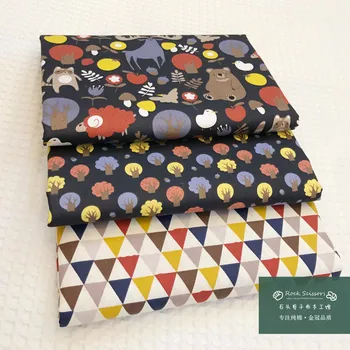 

160x50cm Bear cartoon Twill Cotton Fabric DIY Children's Wear Cloth Make Bedding Quilt Decoration Home 160g/m