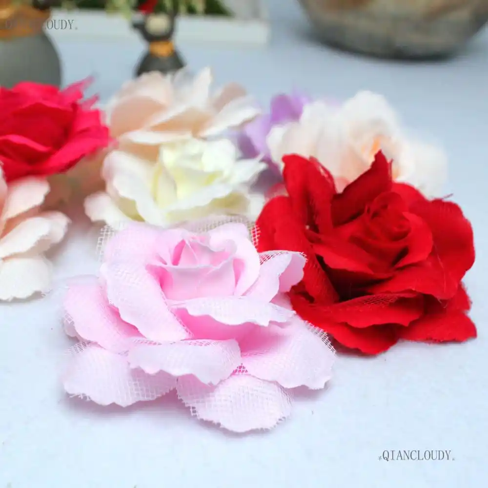 1 Pieces Artificial Net Rose Silk Flower Heads 7cm Wedding Home Diy Wreath Scrapbook Garland Bridal Flowers Decoration C58 Flower Decoration Silk Flower Headsflower Head Aliexpress