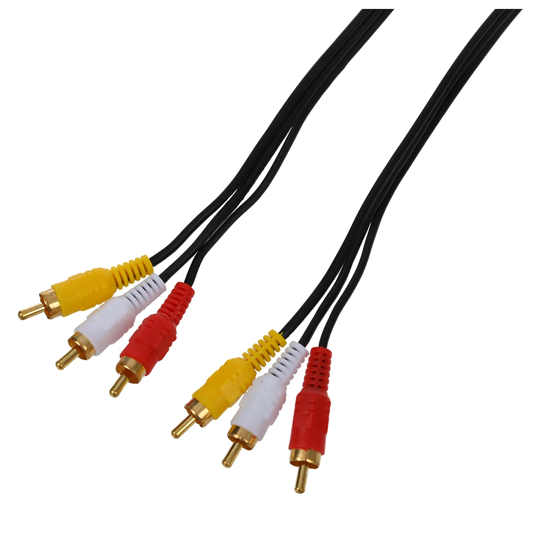 Горячая AMS-тройной 3 RCA папа-папа Аудио Видео DVD кабель ТВ АВ 4,6 м длинный черный