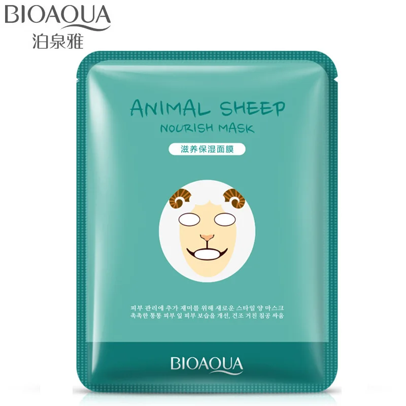 Bioaqua Creative Animal Face Masks Skin Care Sheep/panda/dog/tiger Shape Facial Mask Moisturizing
