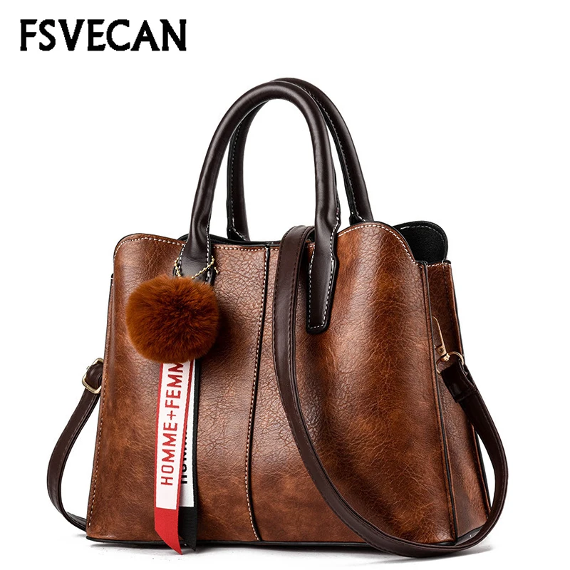 2019 New Luxury Leather Bags Women Designer Handbags Fashion Brand Desiney Fur Crossbody Shoulder Ladies Bag Female sac a main