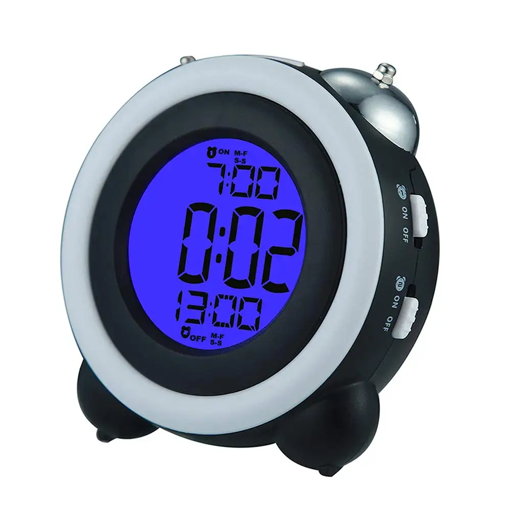 

SNNY NEW 4 Inch Twin Bell Alarm Clock Loud Led Digital Alarm Clock Time Date Display,2 Sets Of Alarm Clocks,Blue Light & Snooz