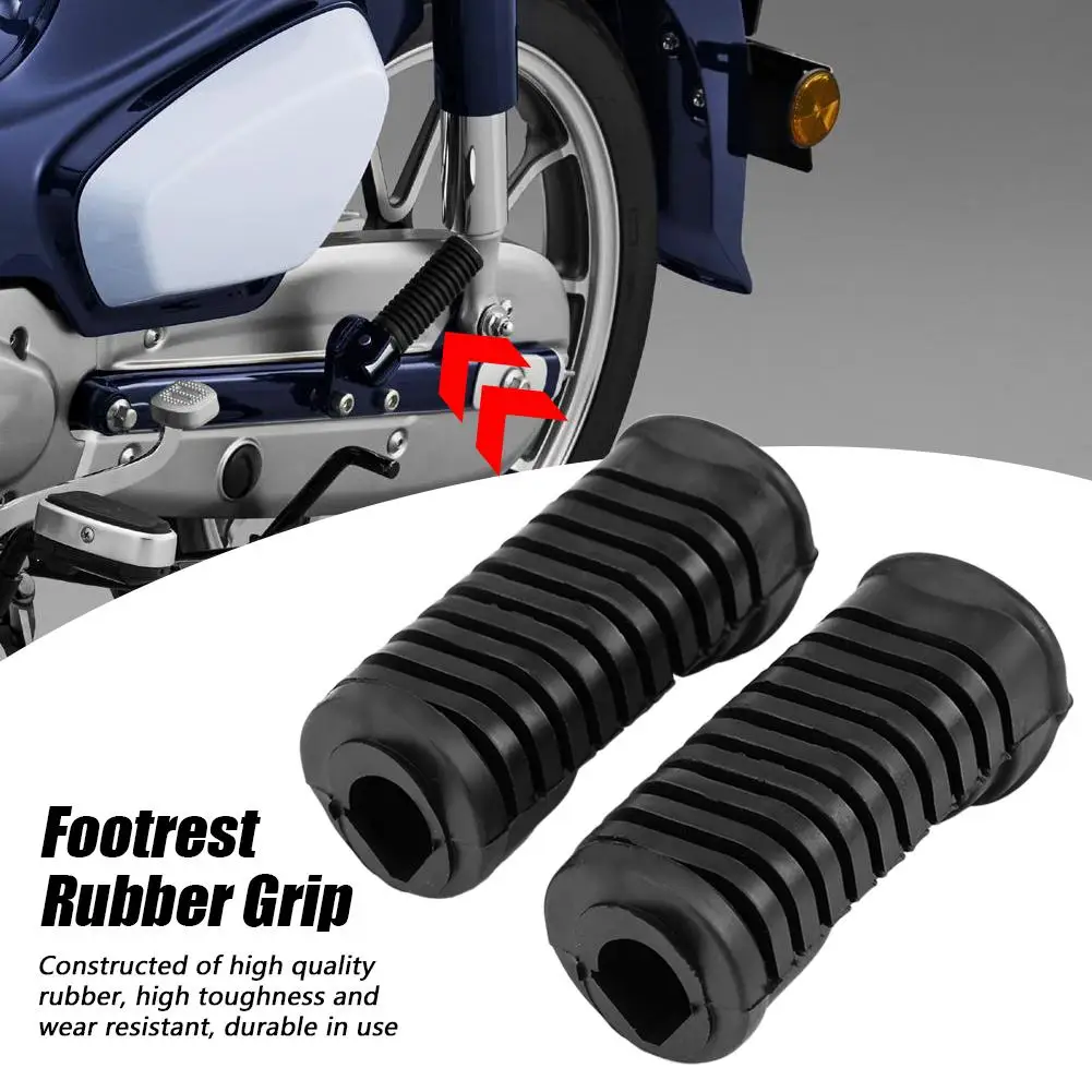 

1pair Motorcycle Front Footpegs Plate Footrest Rubber Pad Grip Cover for Honda 125cc CG 125 Foot Rests motorcycle parts
