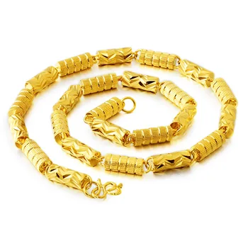 

Plated Keep Color Vietnam Alluvial Gold Necklace simple Gold Buddha beads Necklace designs