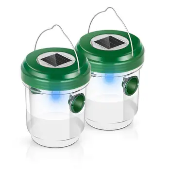 

IALJ Top Wasp Trap Catcher,Bee trap,Life Outdoor Solar Powered Fly Trap with Ultraviolet LED Light Waterproof for Trapping Bee