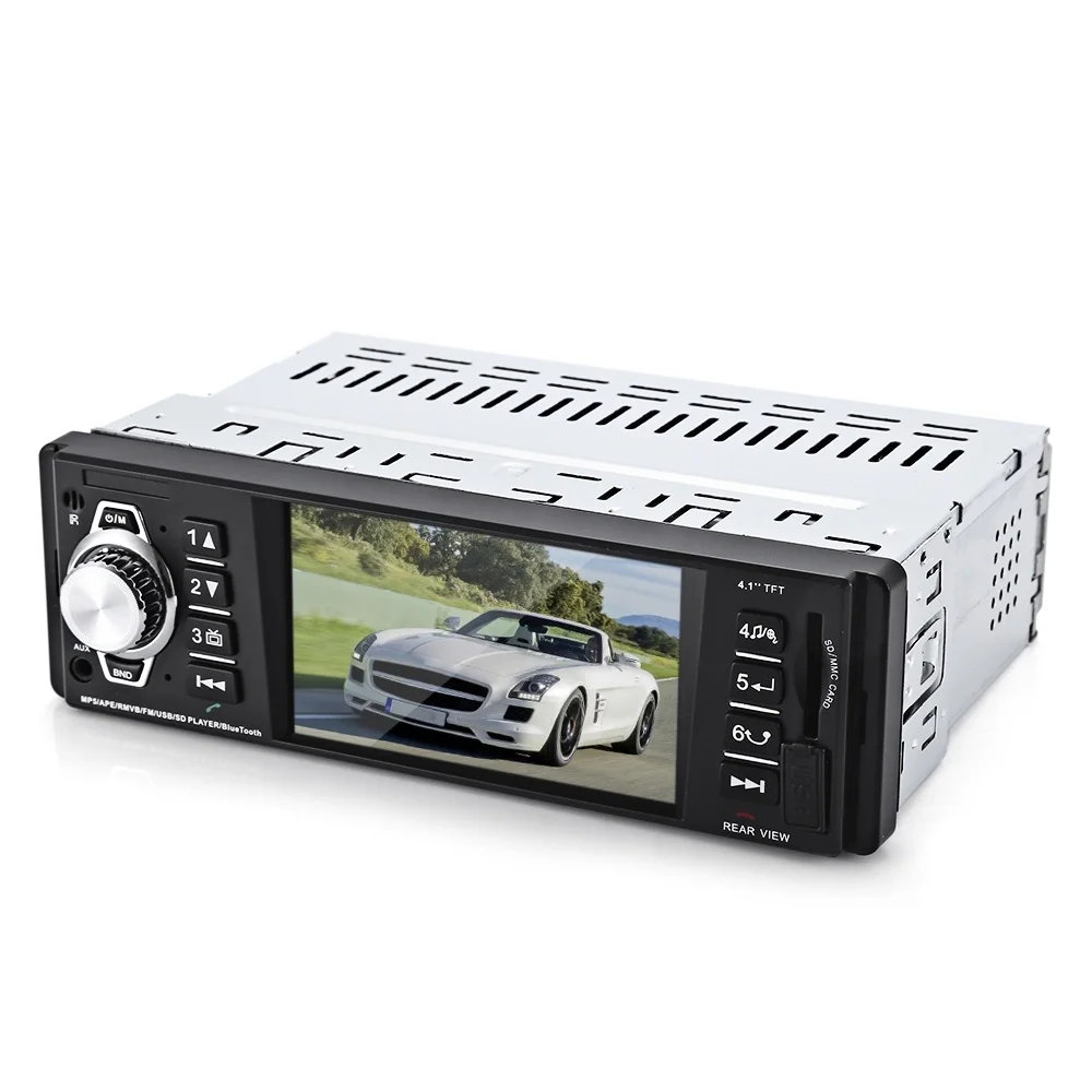 

In-Dash Mp5 Car Player 1 Din 4.1 Inch Car Video Player Car Multimedia Player Audio Fm Radio Mp3 Mp4 Dvd Usb Sd Aux