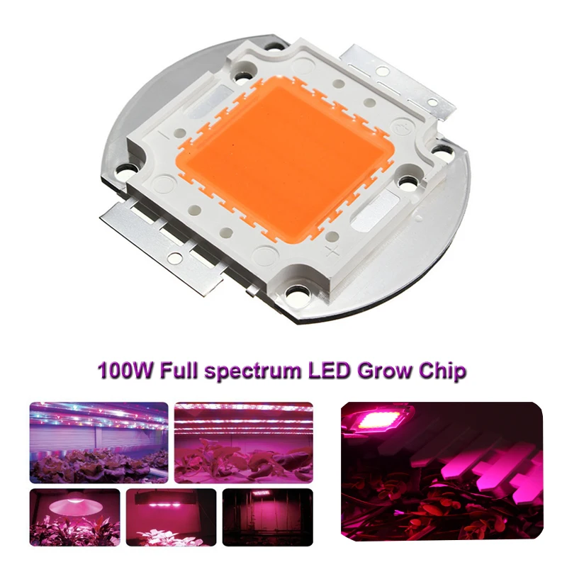 

100W Full Spectrum LED COB Chip Grow Light Plant Growing Lamp Bulb 380-840NM 1pcs
