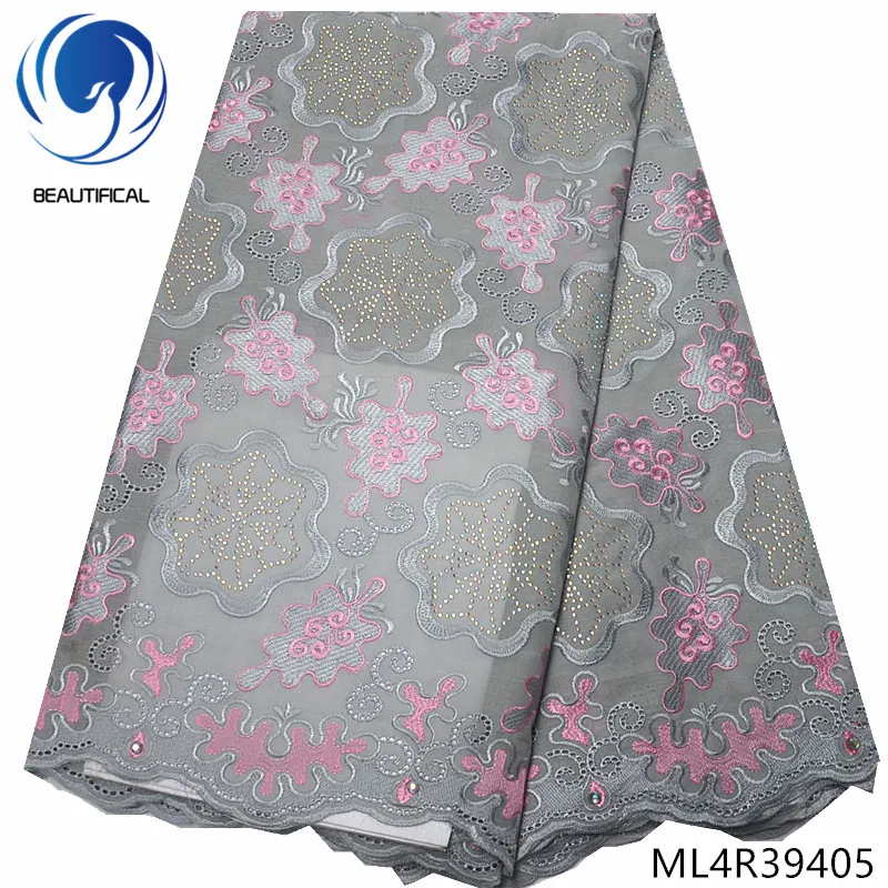 

BEAUTIFICAL nigerian swiss voile lace 2019 switzerland cotton lace fabric afrian dry lace for garment ML4R394