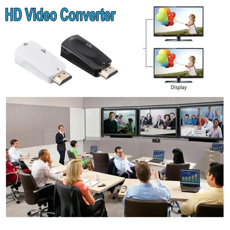 1080 P HDMI мужчина к VGA Женский адаптер аудио видео конвертер для ПК HDTV| |