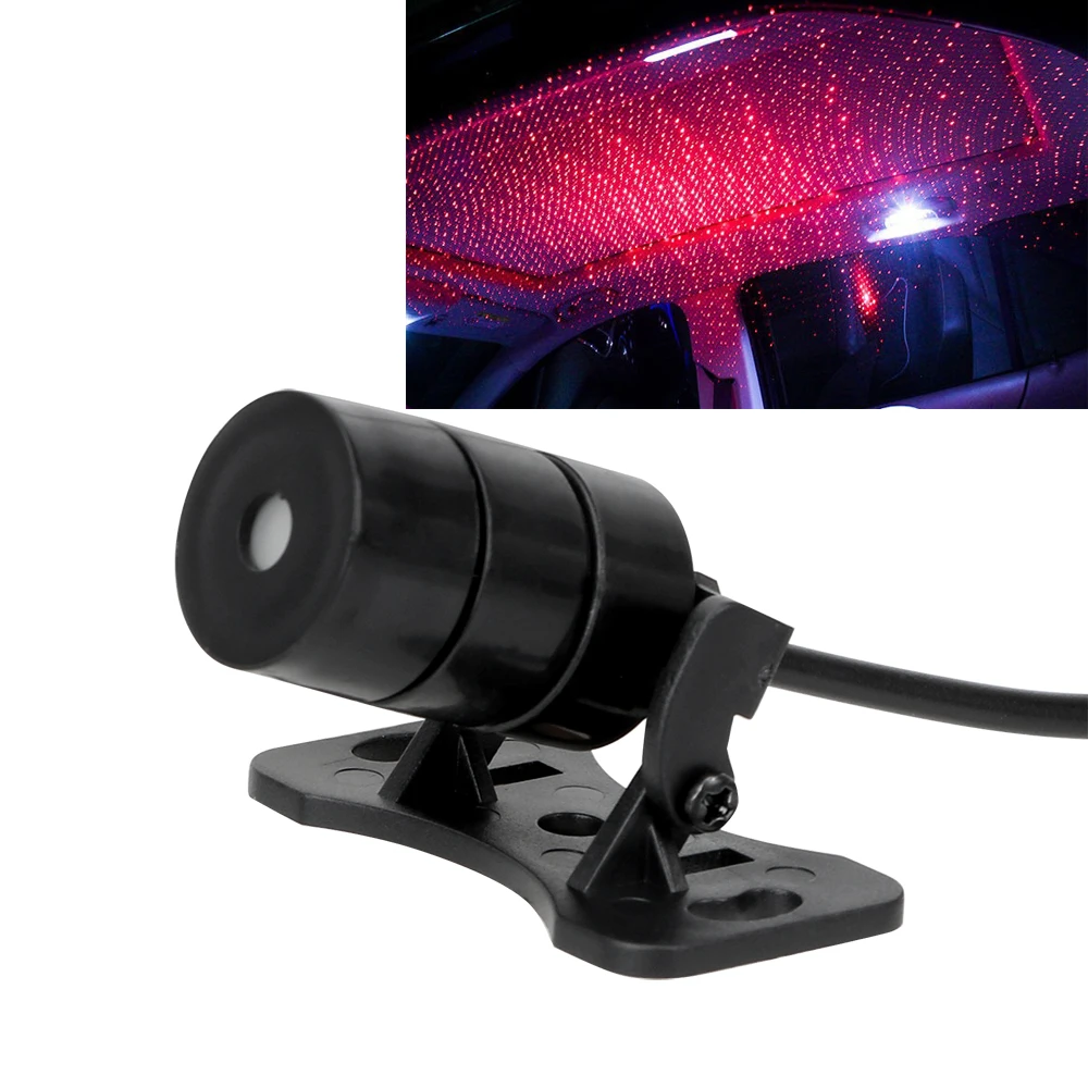 

Car Roof Atmosphere Light Starry Projection Interior Decorative Light Car Star Lights DJ Music Sound Lamp Spotlight Car-styling