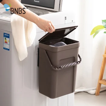 

BNBS Hanging Dirty Clothes Basket Plastic Laundry Hamper Large Laundry Basket Bathroom Storage Waterproof Bucket