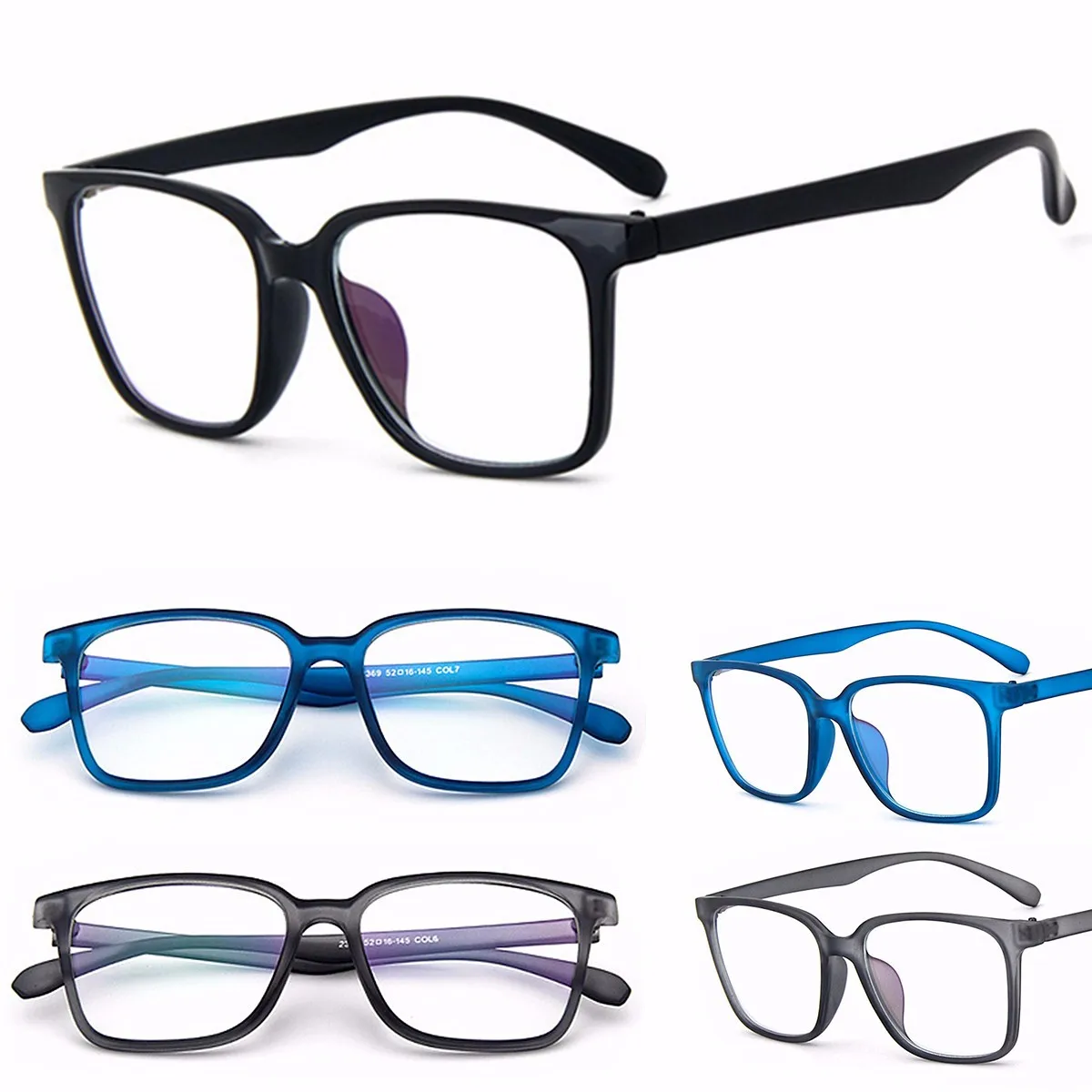 

PC Women Full Frame Myopia Eyeglasses Clear Lens Plain Glasses Vision Eyewear Light Flexible Children Eyeglasses Boy Girls
