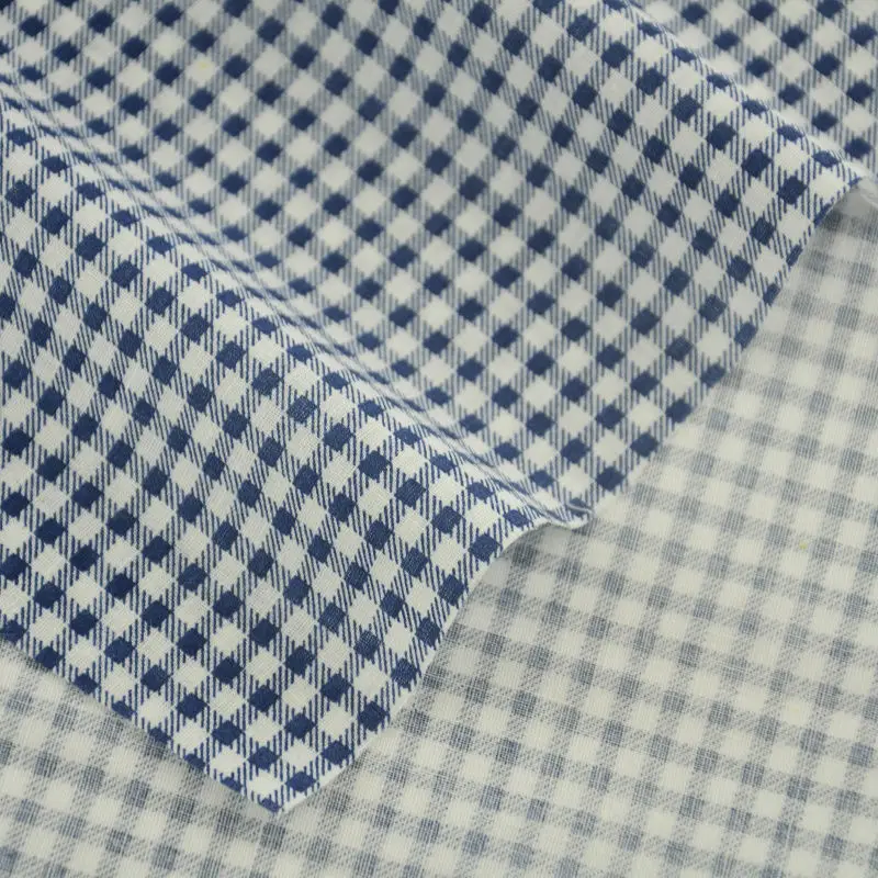 

2016 Sewing Cotton Fabrics Clothes Fat Quarter Printed Patchwork Tila Crafts Dolls Tecido Art Work Blue and White Check Designs