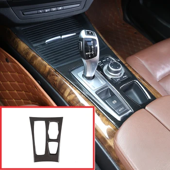 

For BMW X5 E70 2008-2013 Car Accessories Carbon Fiber Car Control Gear Shift Panel Cover Trim LHD 1 Pcs