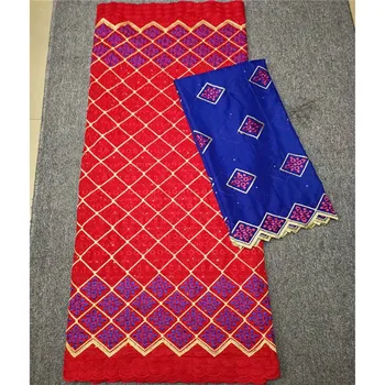 

Wonderful squares pattern with fowers pattern inside design 5+2 yards Hollowed out HLS52 cheap price Cotton lace Fabric
