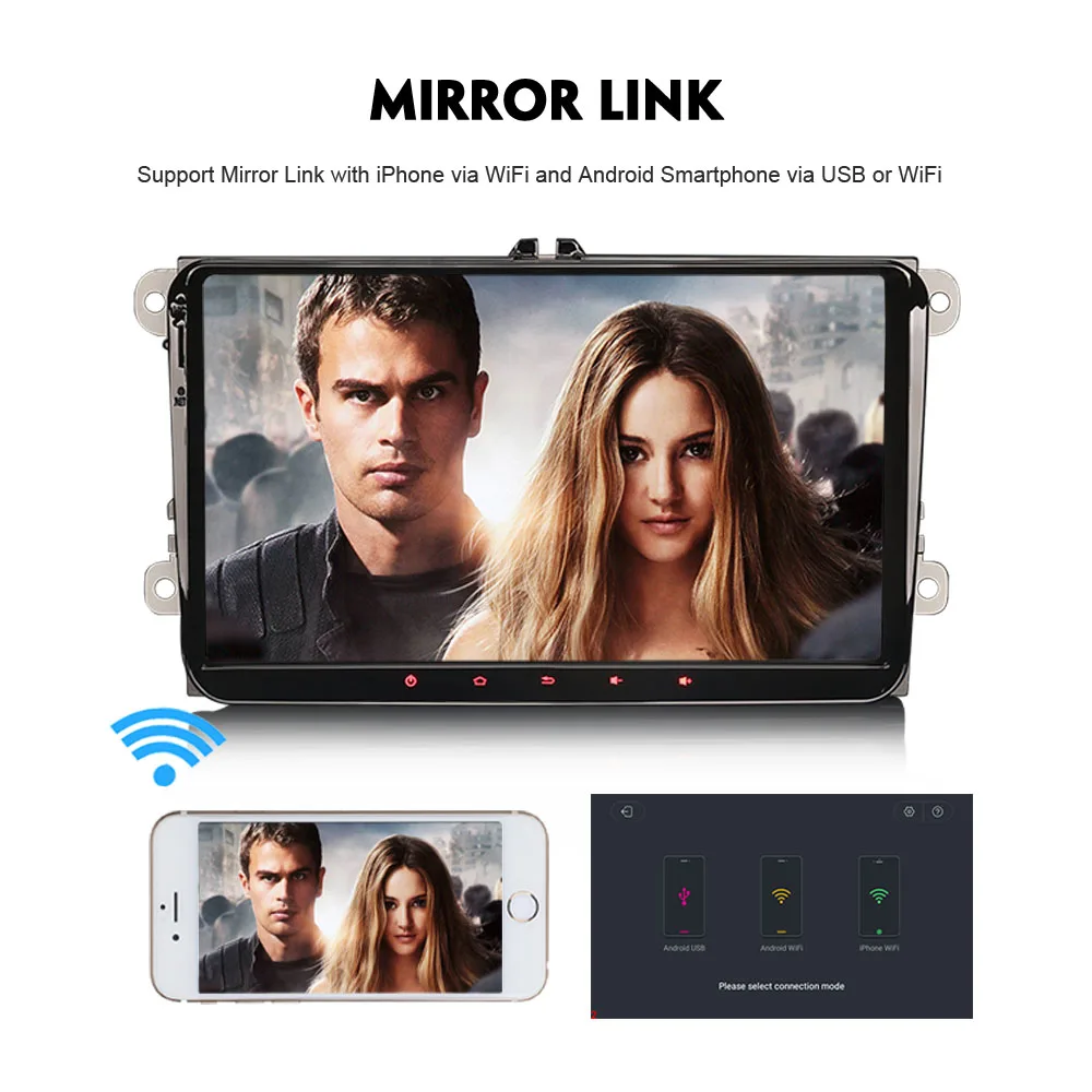 Автомобильный мультимедийный плеер стерео система на Android 8 0 с поддержкой Wi Fi