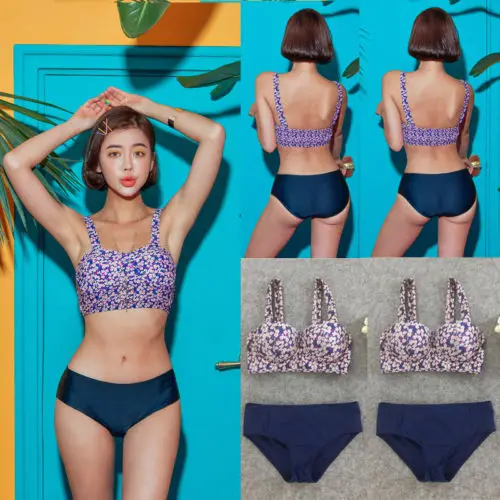 Ladies Womens Swimsuit High Waist Bathing Suit Swimwear Beachwear Bikini Set | Женская одежда