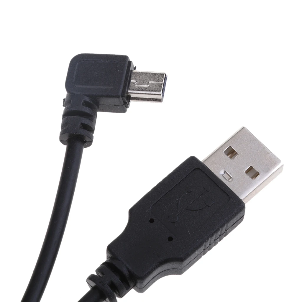 Одежда высшего качества 5V 2A мини USB Зарядное устройство кабель 90 градусов влево для телефона Mp3/4 DVR gps зарядки 3,5 м