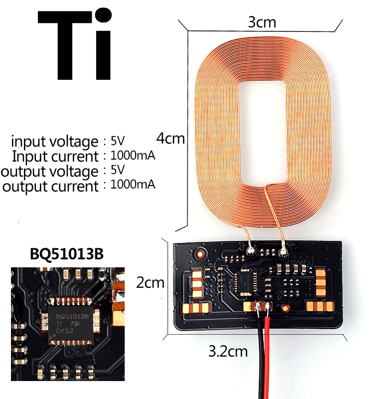 Беспроводное зарядное устройство VEEAII QI приемник DIY для huawei pro 20 5V1A универсальное