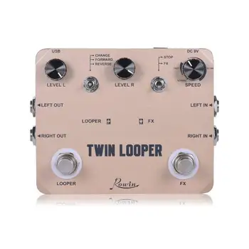 

BMDT-Rowin Twin Looper Station Electric Guitar Effect Pedal Loop Station for Guitarists Golden