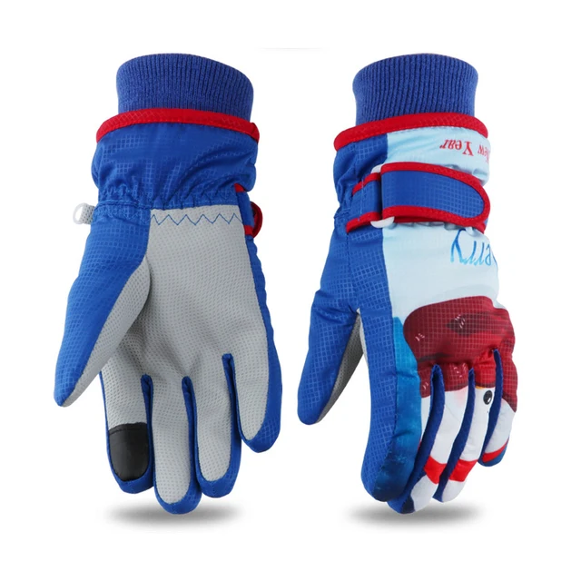 US $10.53 Winter 1 pair childrens Thicken ski gloves Warm Windproof Waterproof Adjustable Snowboard Climbing