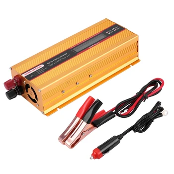 

2000W Car Power Inverter with LCD Screen USB Charger Converter Modified Sine Wave(Gold) Car Accessories