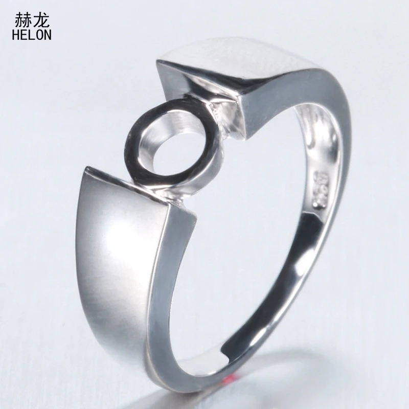 

925 Sterling Silver Round Cut 7-7.75mm Semi Mount Solitaire Fashionable Jewellery Engagement Wedding Women Ring Band wholesale