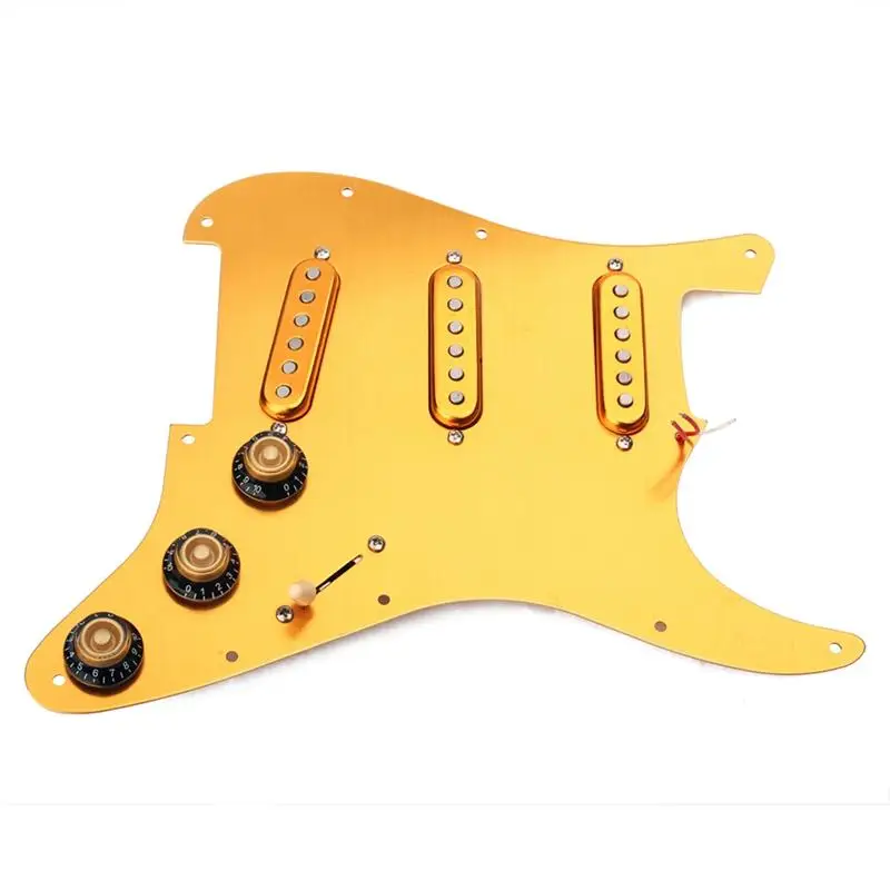 3 слоя SSS загружен Prewired Гитара Pickguard одна катушка Alnico 5 магнитные ЗВУКОСНИМАТЕЛИ