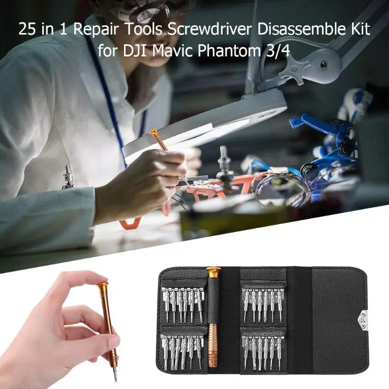 25 in 1 Handheld Repair Tools Screwdriver Disassemble Mantaining Kit Bag for DJI Mavic Phantom 3
